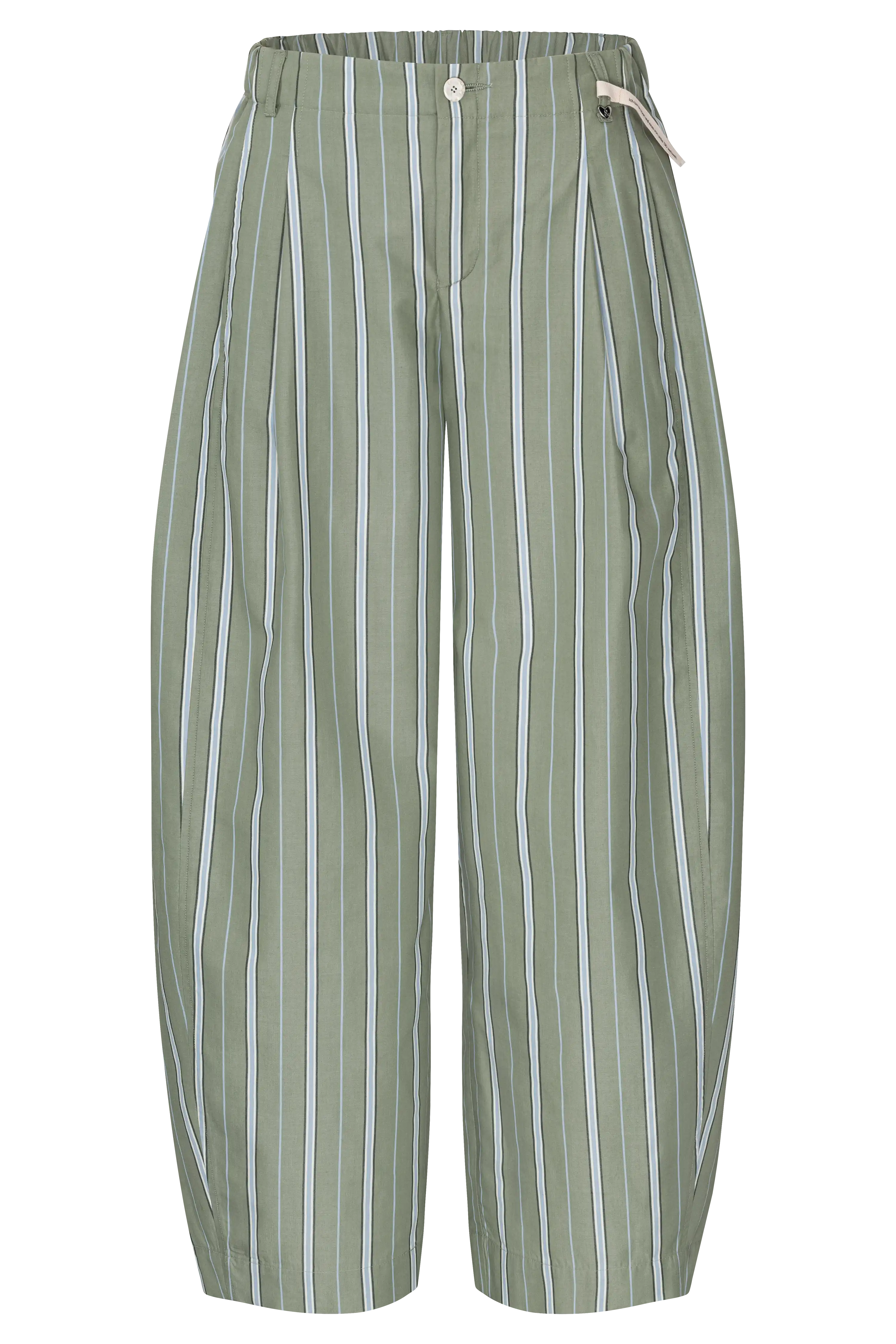 Popeline Barrelhose Gestreift