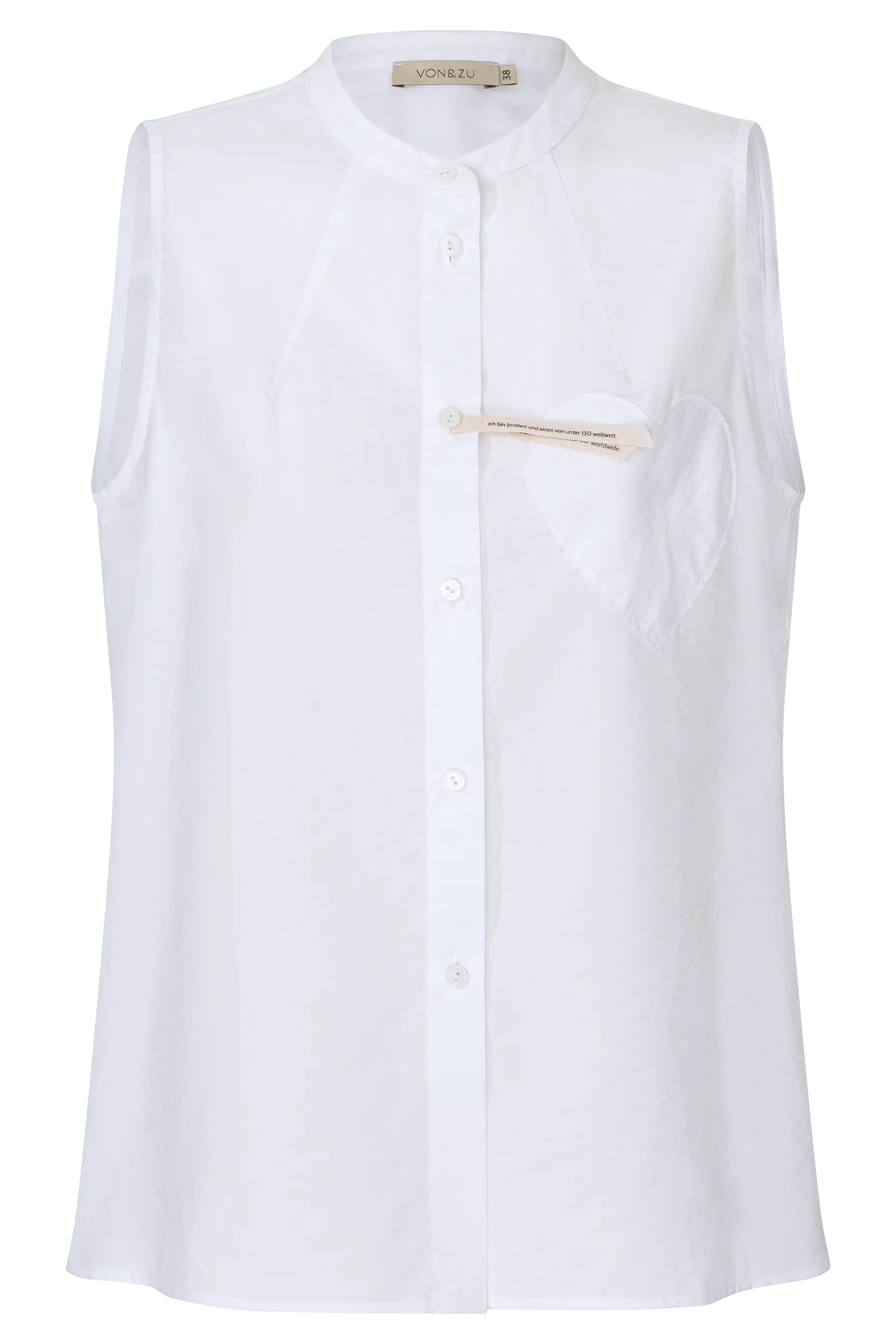 Ärmellose Popelinebluse VON&ZU