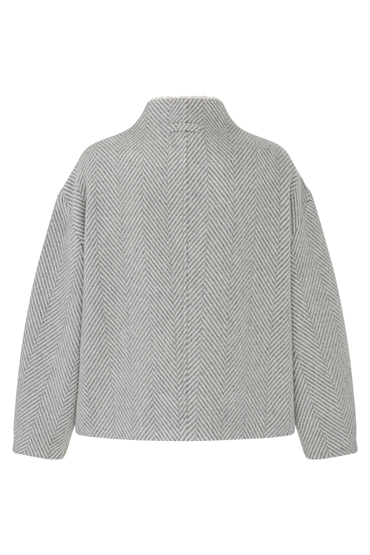 Kurze Wolljacke im Fischgrat