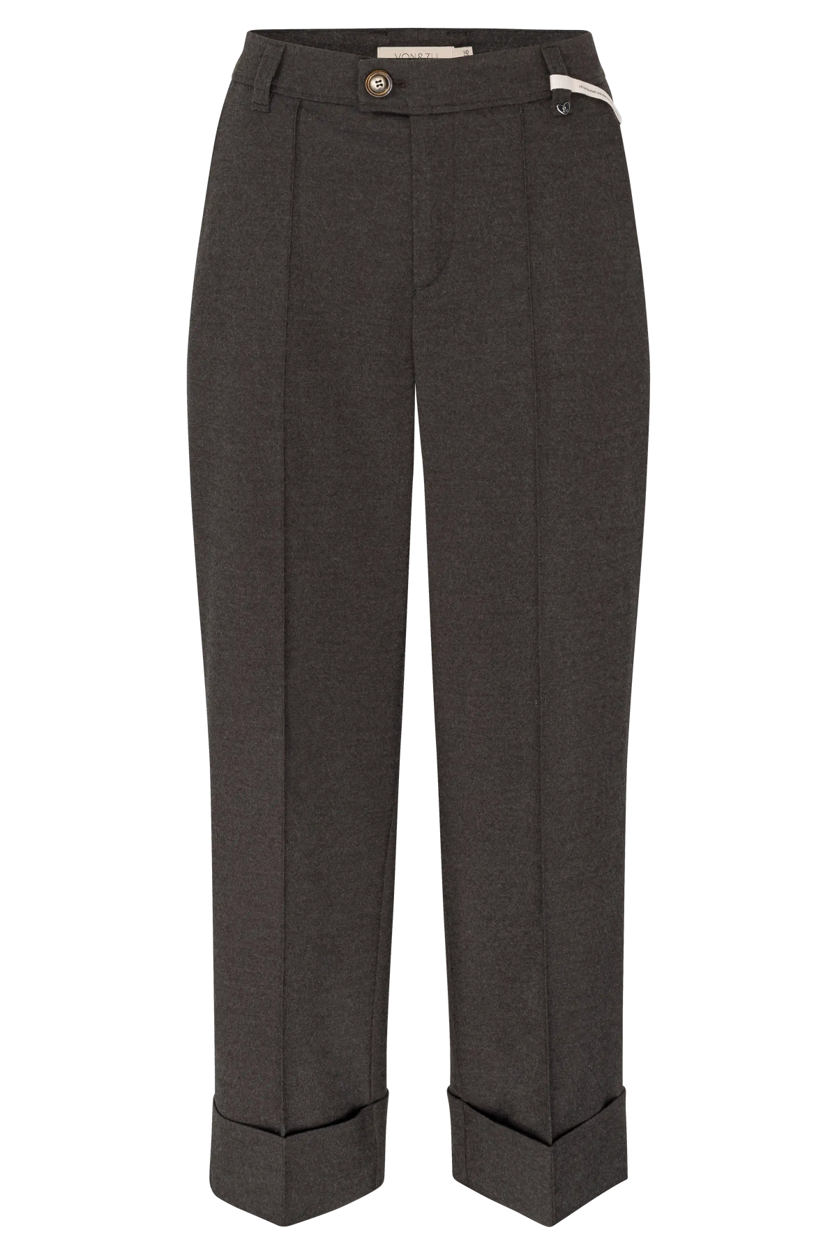 Flanellhose mit Aufschlag