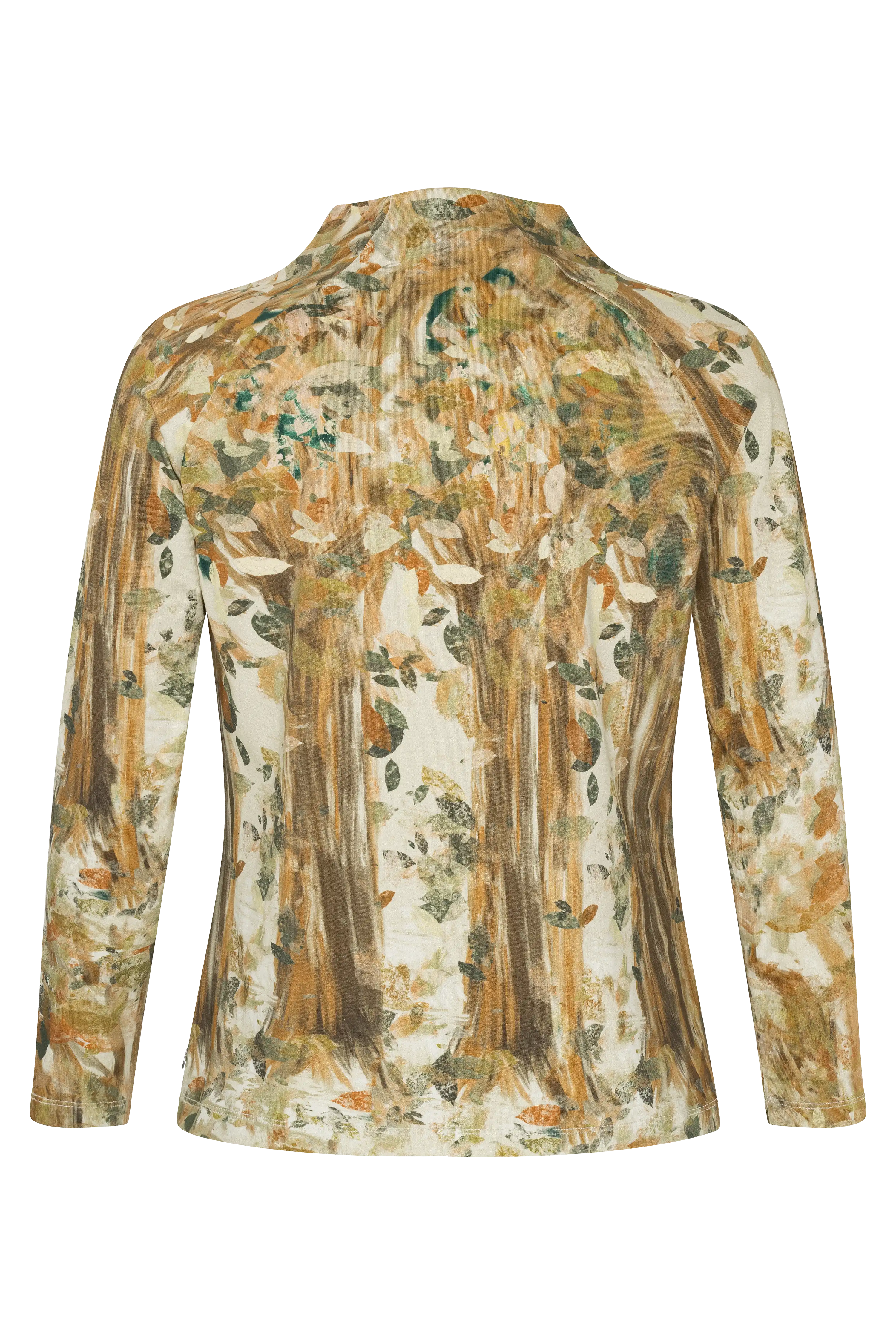 Stehkragenshirt mit Print VON&ZU