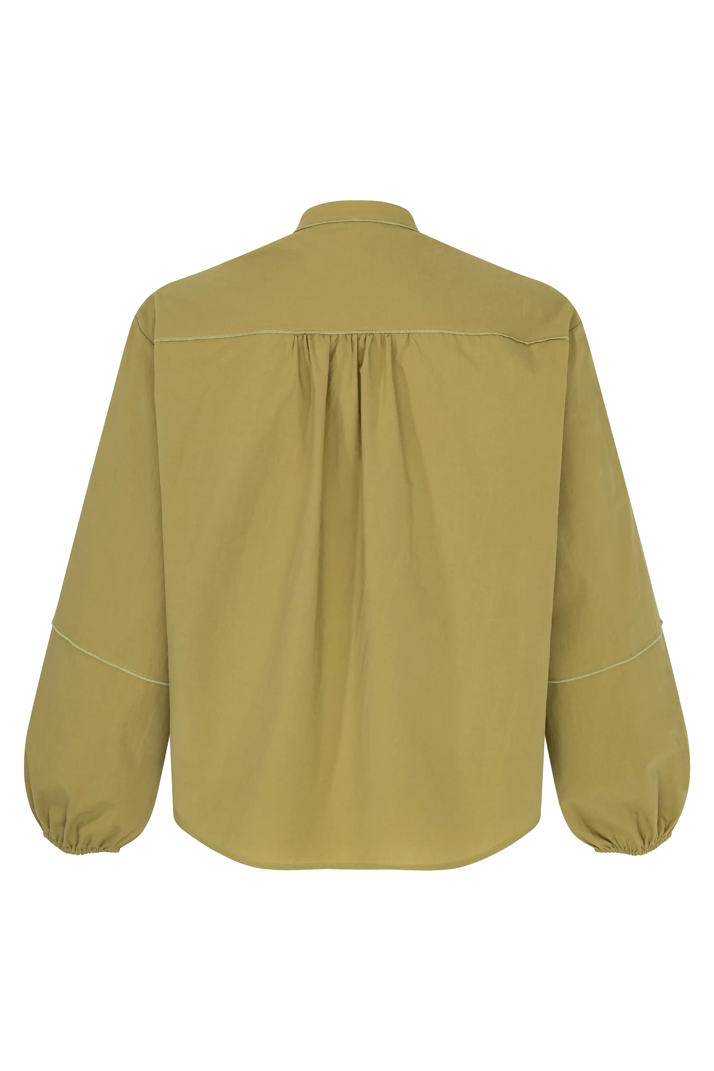 Popelinebluse mit Stehkragen