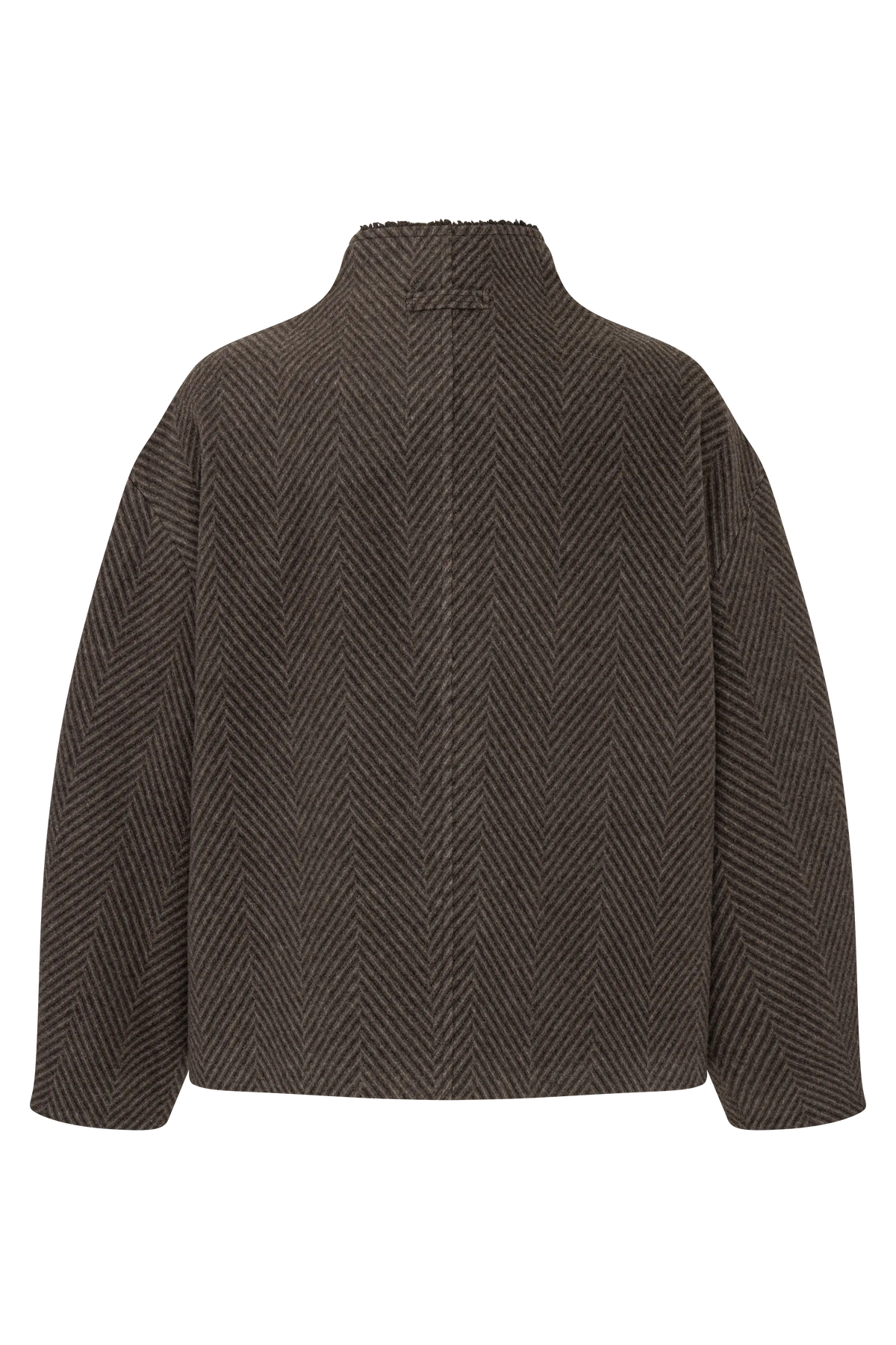 Kurze Wolljacke im Fischgrat