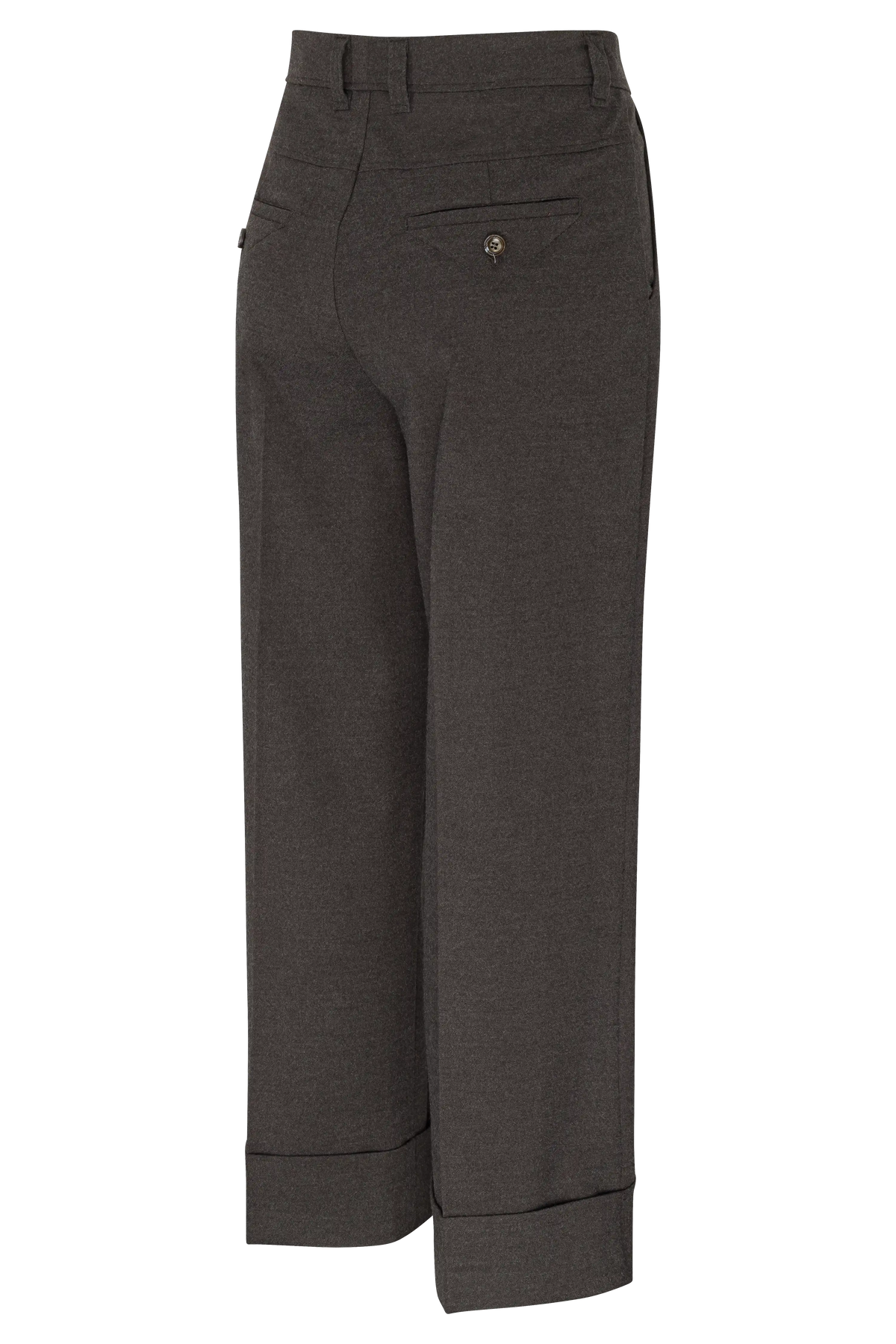 Flanellhose mit Aufschlag