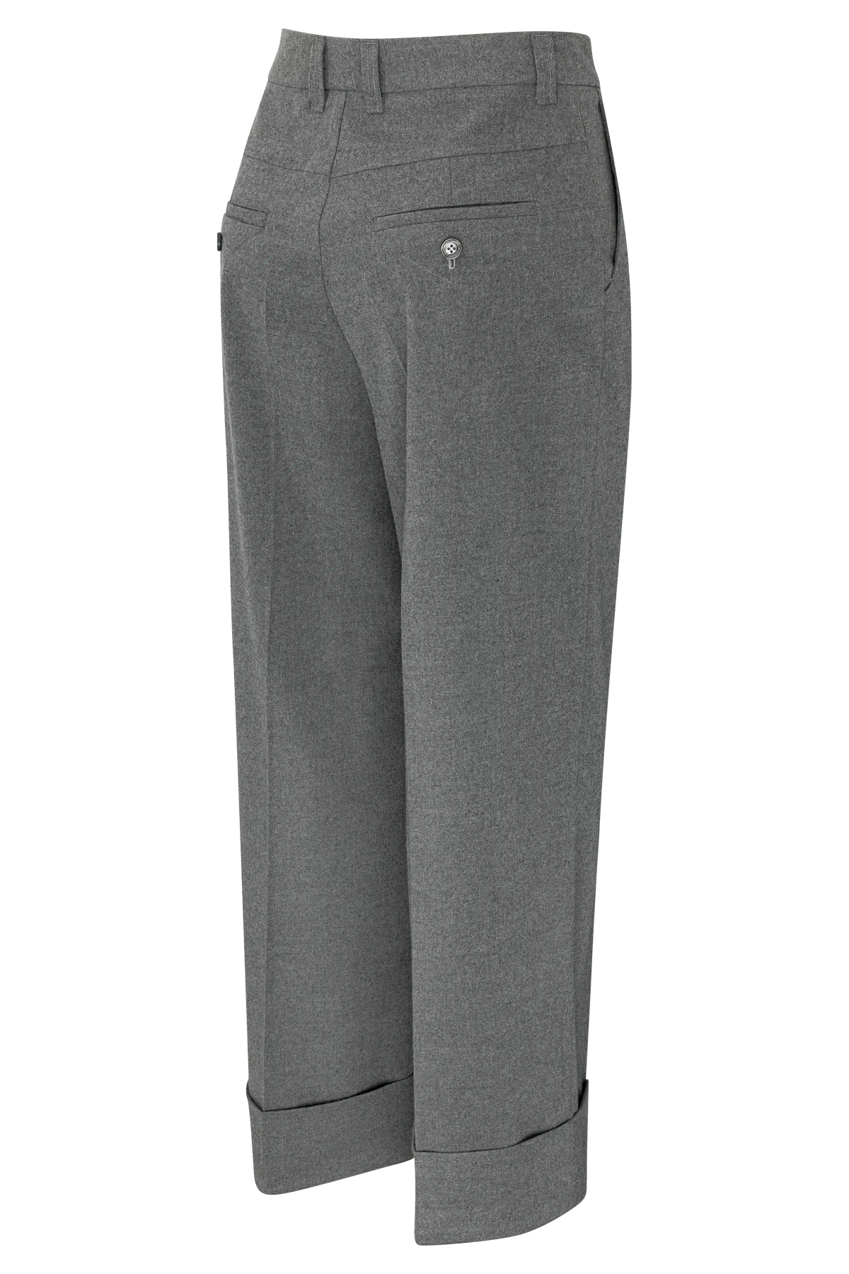 Flanellhose mit Aufschlag