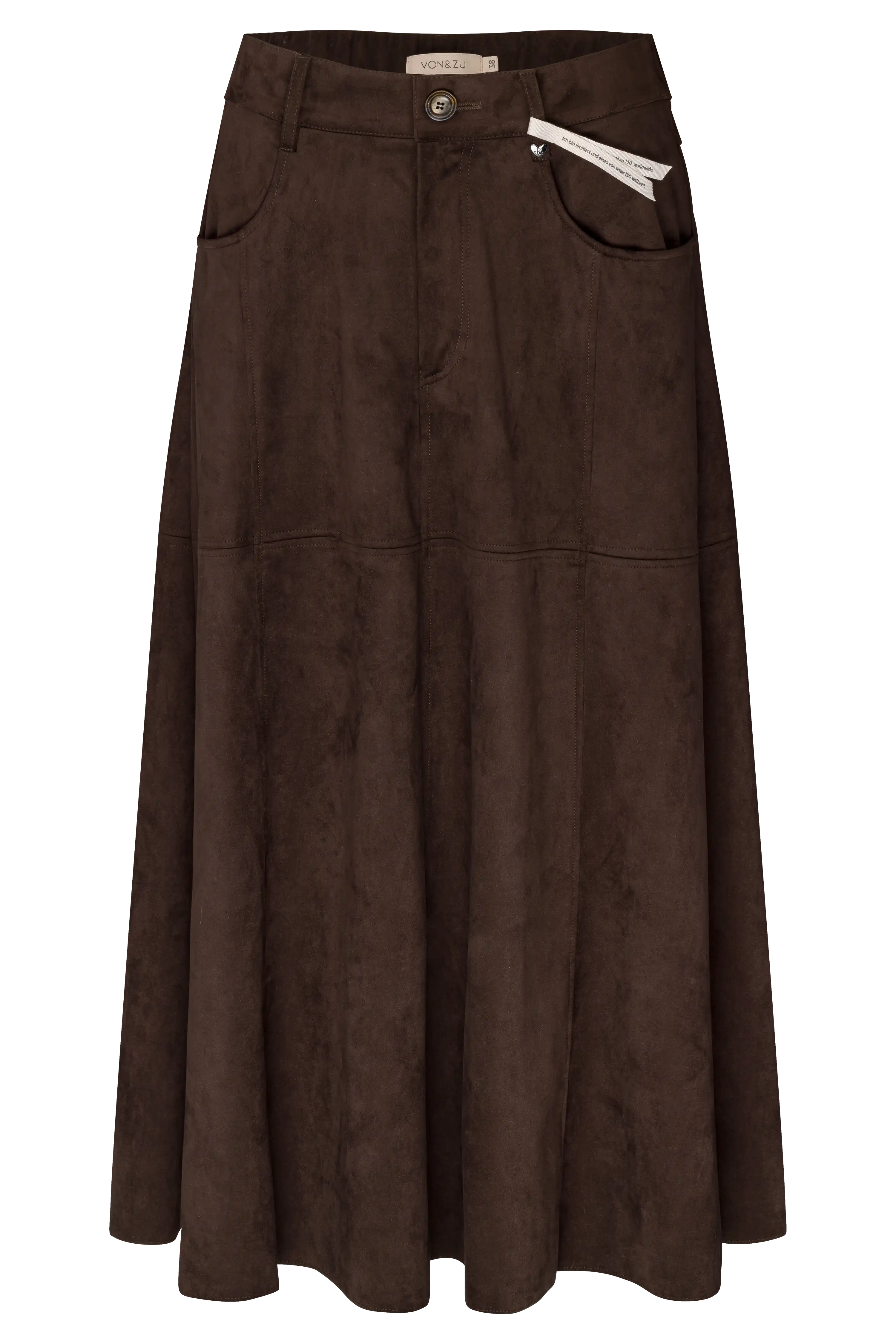 Rock aus Veloursleder VON&ZU