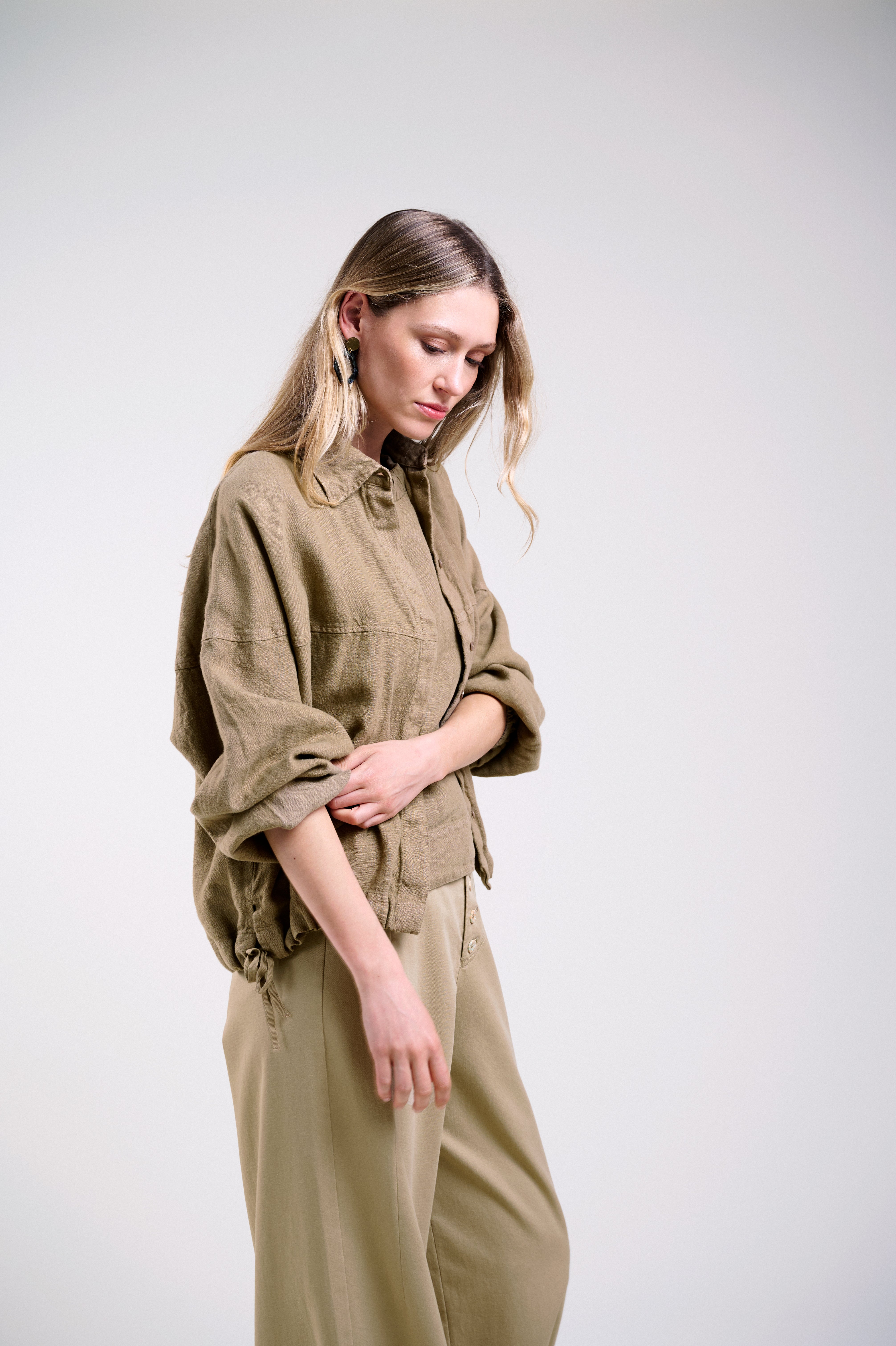 Leinen Hemdjacke